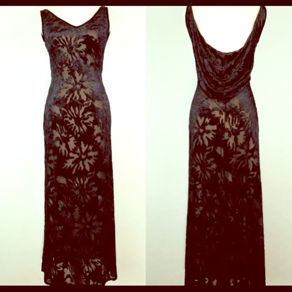 Vintage Velvet Tadashi ball gown